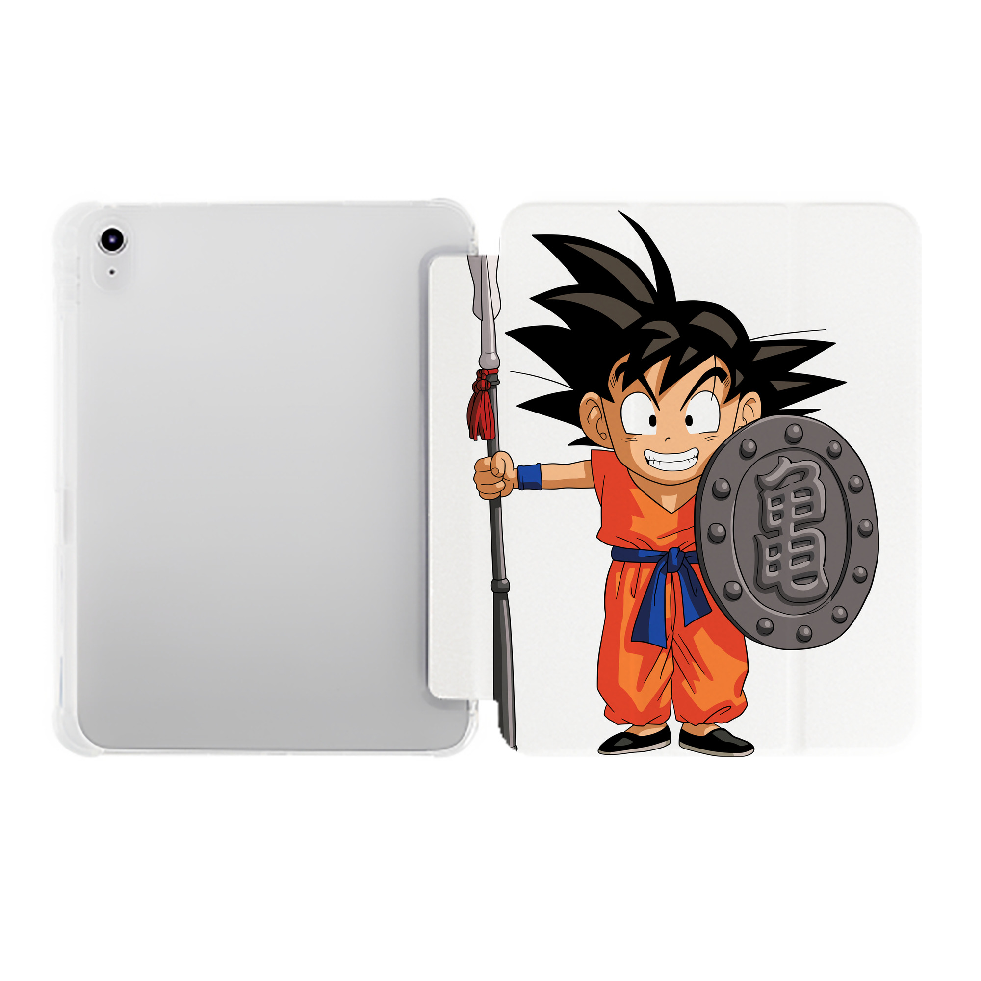 （画像用） ドラゴンボール 孫悟空（そん ごくう）Son Goku カカロット DRAGON BALL Kakarotto IPad ケース ペン収納付き 三つ折りスタンド PUレザー×シリコン 対応機種9.5/10.5/10.9インチ
